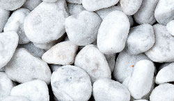 Rundkiesel Farbe Bianco Carrara