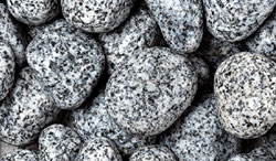 Rundkiesel Farbe Granit Grau